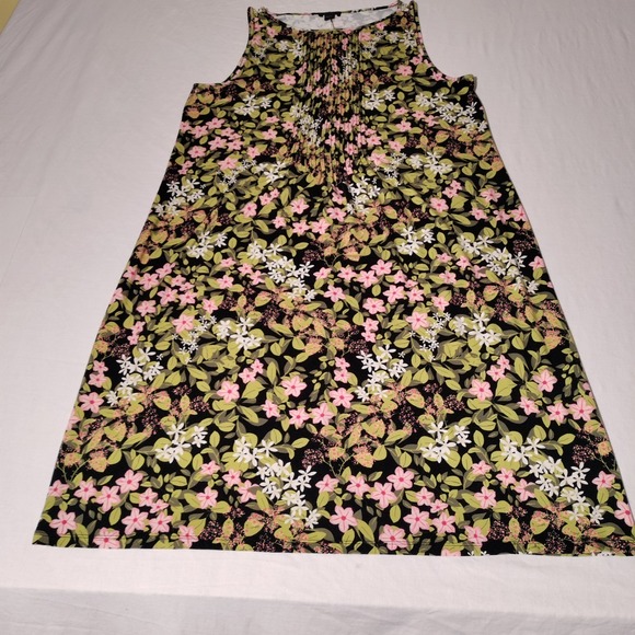 J. Jill Dresses & Skirts - J. Jill Wearever Collection Midi Dress Women's Size M Sleeveless Floral Knit